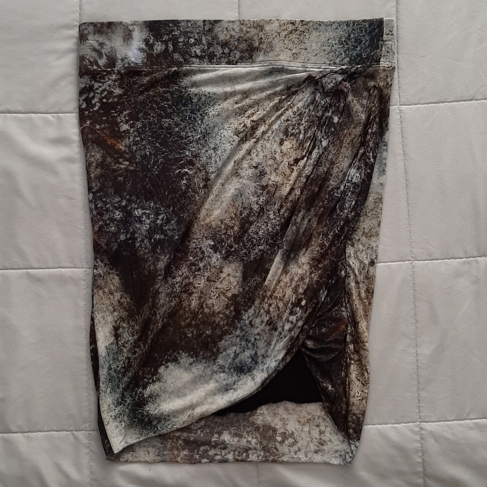 NWOT Helmut Lang ruched wrap mini skirt
